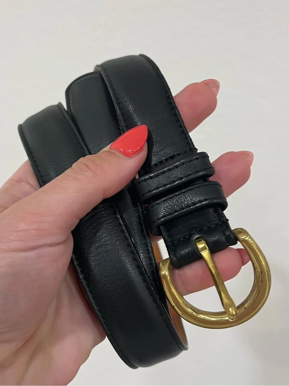 Coach Black Leather Belt